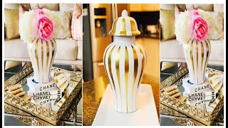 DIY Ginger Jar | How to recreate a Ginger Jar | Glam Ginger Jar | (Cheap and Easy DIY)