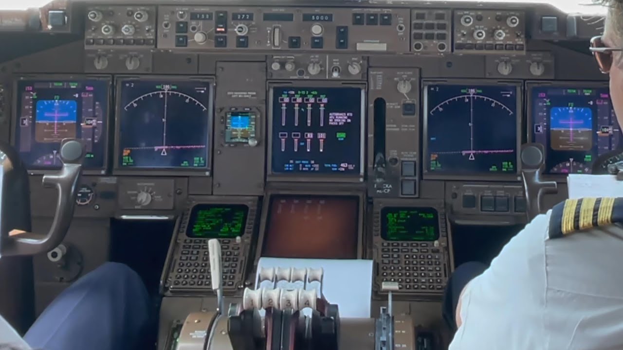Boeing B747 400ERF engine startup cockpit view - YouTube