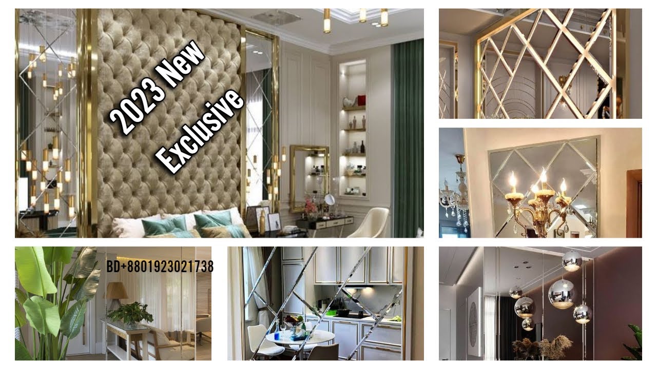 Bevelled Wall Glass Mirror Paneling Wall Glass decoration ideas.100