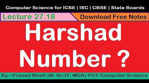 27 18 | harshad number | computer science up board | computer science uk board | computer isc