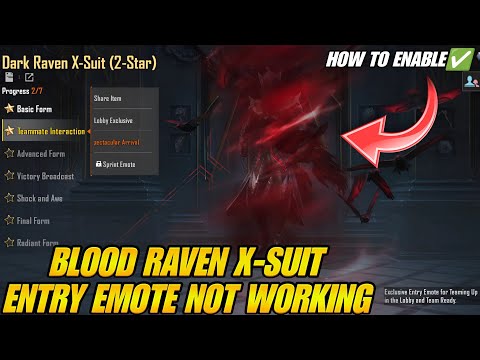 How To Enable Blood Raven X-Suit Entry Emote🧐 | Blood Raven Me Entry Emote Nahi Ho Raha❌