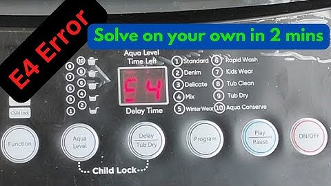 How to fix E4 Error in an automatic washing machine | E4 Error खुद ही ठीक करें@unboxingbadshah1341