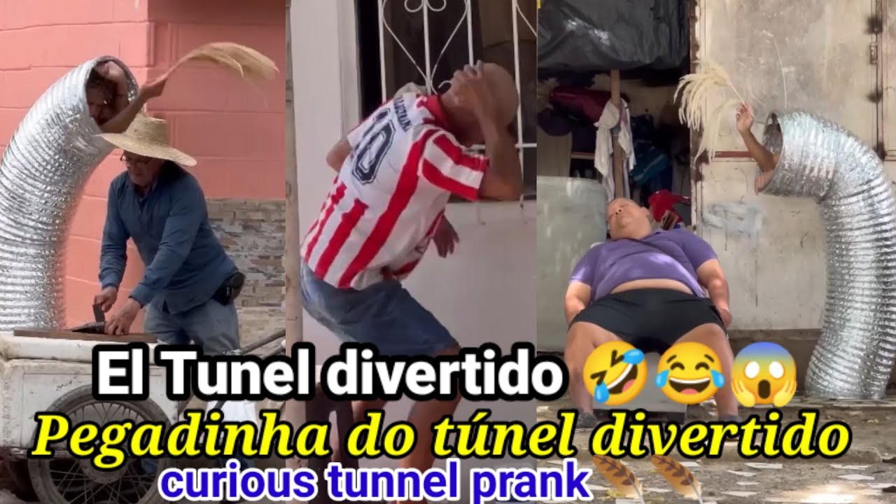 el Tunel divertido 🤣😂😱/ pegadinha curioso do túnel / curious tunnel prank