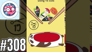 Brainwash Level 308 Feed the panda using 15 cuts - Gameplay Solution Walkthrough
