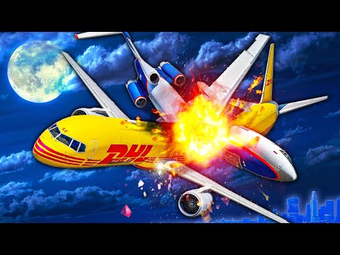 Two Planes COLLIDE At 35 000 Feet In GTA 5 Terrifying Crash