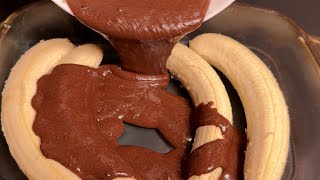 Brownie de chocolate hecho con 3 ingredientes ¡en 5 minutos! Sin azúcar, sin aceite