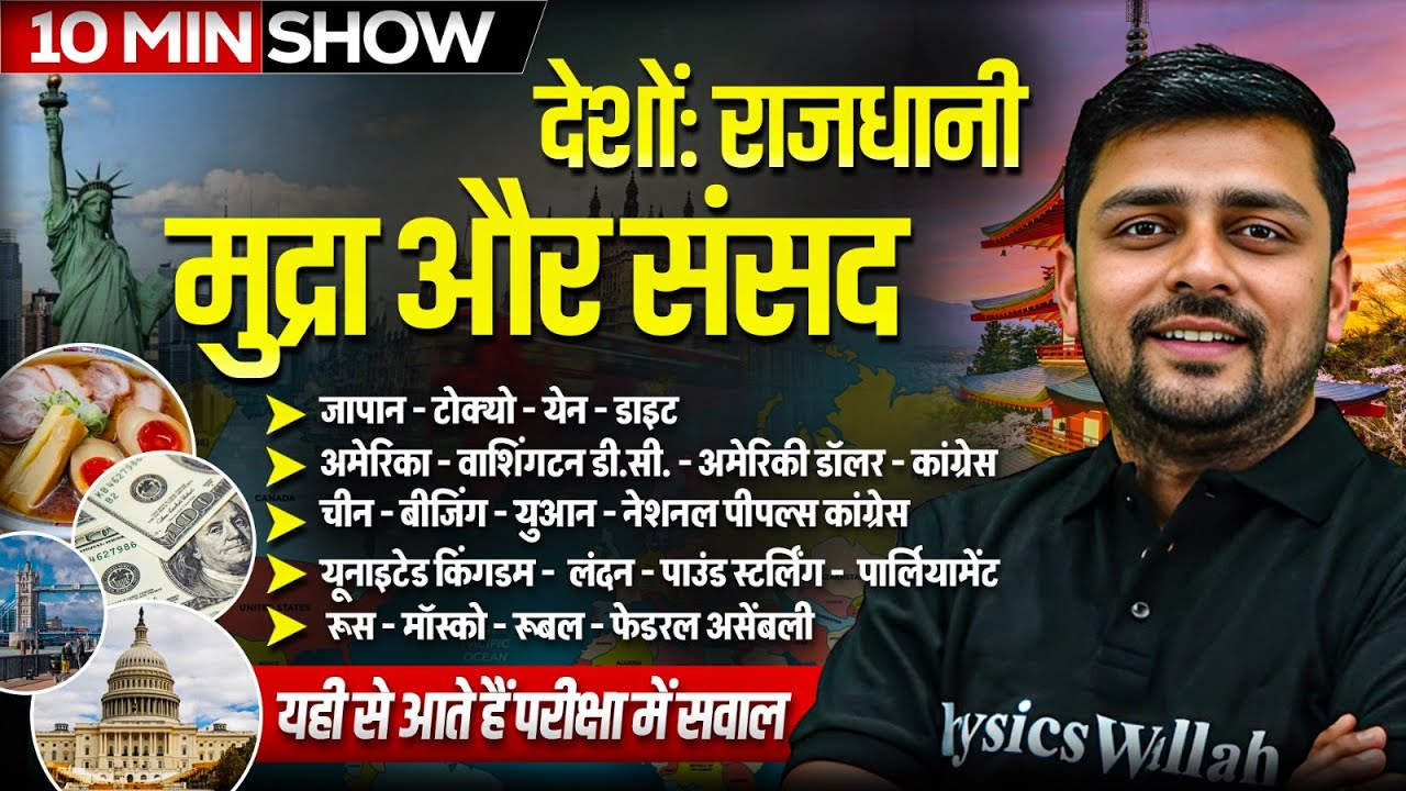 देशो राजधानी मुद्रा और संसद | Country Capital & Currency | Desh ...