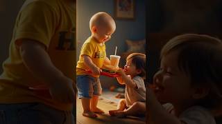 Cute Toby boy Feeds Baby Sister McDonald’s | Heartwarming Brother &amp; Sister Moment ❤️🍟”