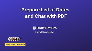 How to do Legal Research with AI - Prepare List of Dates and Chat with PDF in Draft Bot Pro