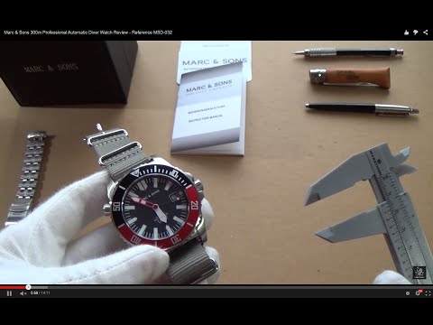 Marc & Sons 300m Professional Automatic Diver Watch Review - Reference MSD-032