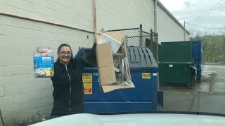 Dumpster diving// I've never scored at these dumpsters b4!!! So much STUFF! filled up my car again!