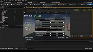 [Unreal Engine] Settings menu Save Load test (WIP)