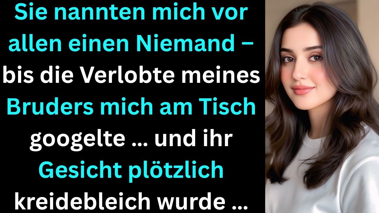 Meine Familie sagte, ich sei ein Niemand, doch dann googelte seine Verlobte mich und erstarrte.