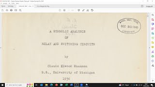 Claude Shannon's master thesis in 30 minutes and learn how to make an electronic calculator