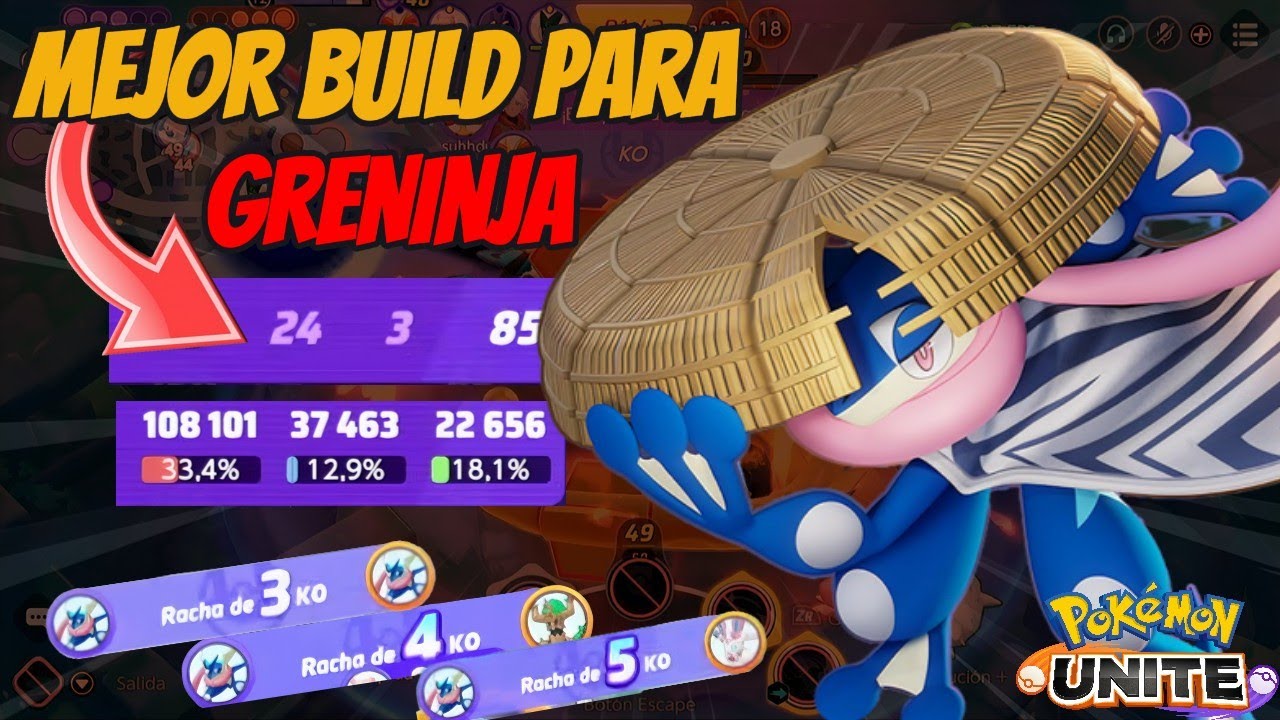 MEJOR BUILD PARA DESTROZAR CON GRENINJA | POKEMON UNITE - YouTube