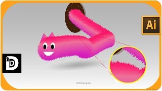How to Create Realistic 3D Fur Effect in Adobe #Illustrator CC 2018 Tutorial | Deft Designer