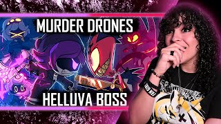 SO COOL!!! *• LESBIAN REACTS – "MURDER DRONES VS HELLUVA BOSS" (CROSSOVER ANIMATION) •*