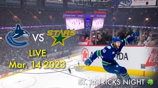 Canucks vs Stars @ Rogers Arena, Vancouver Saint Patricks Night, March 14, 2023, J.T. Miller’s B-day