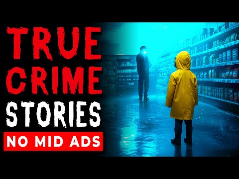 6+ HOURS of TRUE Crime Stories for Sleep  🛑 NO ADS  Black Screen with Rain Sound Vol. 17