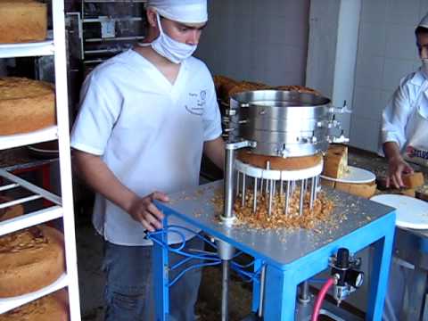 Maquina rebanadora de pasteles - YouTube