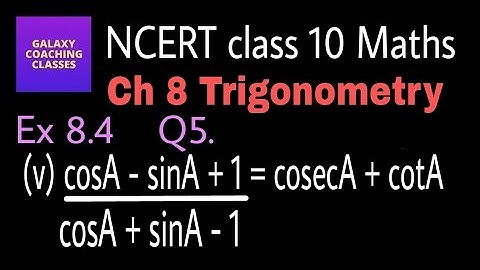 Trigonometry Ex 8.4, Q5, (v) CBSE class 10 Maths chapter 8 ll NCERT solution