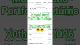 My Mutual Fund Portfolio Review | 20th May 2026 |Groww App SIP Update#stockmarket #investing #growth