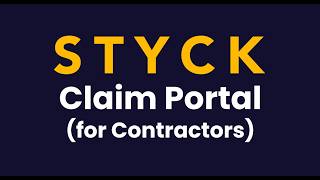 Styck Claim Portal for Subcontractors