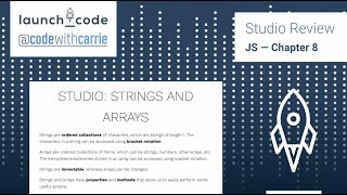 WebDev JS — Chapter 8 Studio Review — Strings & Arrays Net Worth