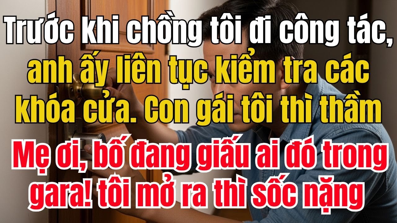 Trước khi chồng tôi đi công tác, anh ấy liên tục kiểm tra các khóa cửa. Con gái tôi thì thầm. Mẹ ơi,