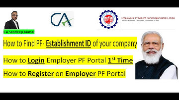 How to Find PF- Establishment ID . How to Login Employer PF Portal for 1st Time #pf #providentfund