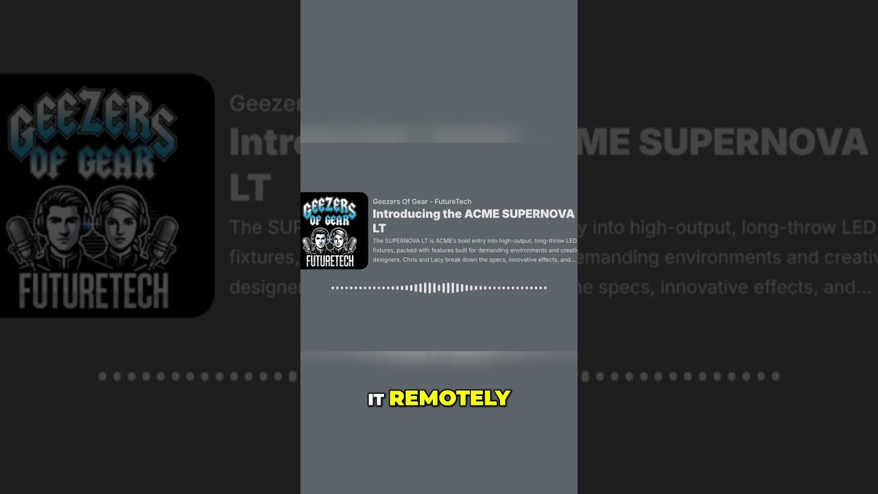 Moving Light Becomes Smart Follow Spot with New Kit! #shorts