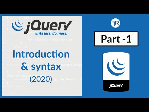 JQUERY INTRODUCTION AND SYNTAX (2020)