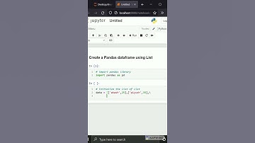 Creating Pandas dataframe using List | Codersarts