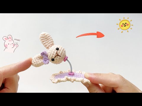 Rabbit 🐰swing Hairclip Crochet Tutorial ｜How to Crochet a