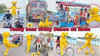 Teddy bear crazy dance & spray prank on road 😂🤣|| 2022 best funny video || #teddyboy #01team