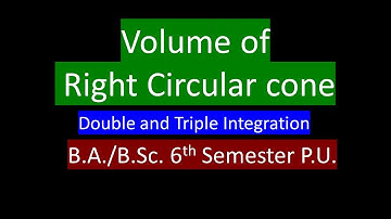 Volume of Right Circular Cone using triple integration