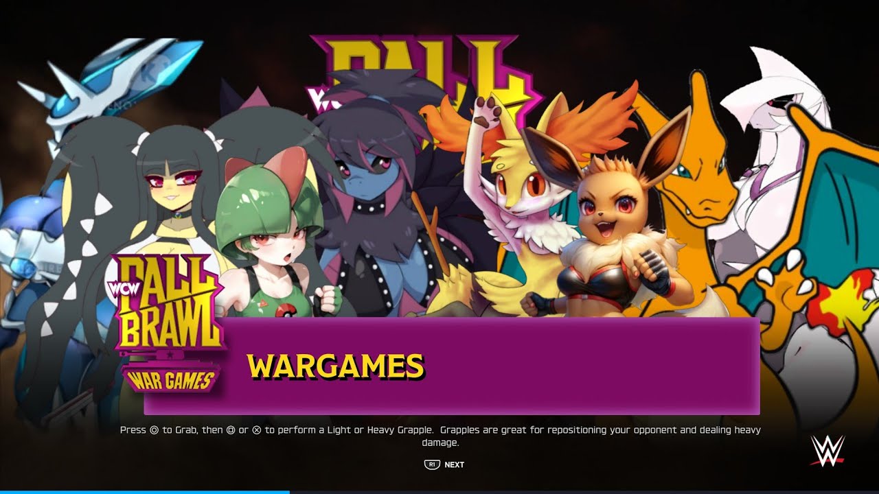 WWE 2K25 POKEMON WAR GAME MATCH  TEAM RALTS VS TEAM EEVEE