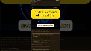 I built Iron Man’s AI in real life! 🦾 #jarvis #ironman #coding #ai #python  #programming #shorts