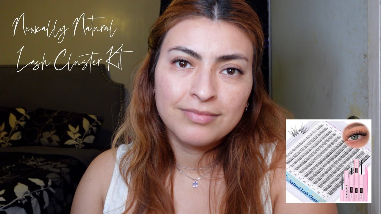 Applying clusters | DIY | Newcally natural lash cluster kit |