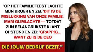 Download Lagu Op het familiefeest noemde mijn zus me 'de familieloser'. Haar baas glimlachte alleen maar en zei... MP3