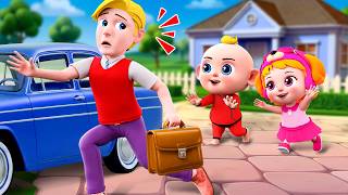 When Dad's Away Song | Daddy, Please Come Back! | Funny Kids Song & More Nursery Rhymes | Little PIB
