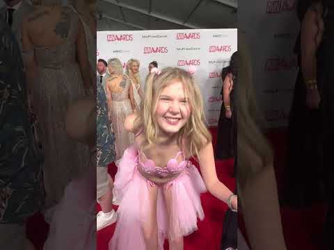 Porn star Coco Lovelock red carpet interview at the 2023 AVN Awards