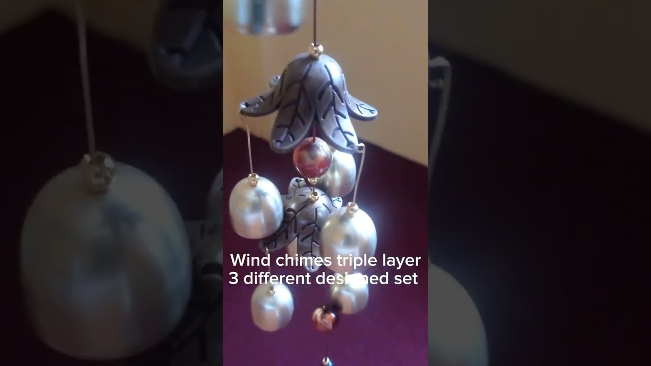 New Premium Triple Layers Golden 9 Metal Brass Bell Chimes With 3 Different  Desgined Combo Sets