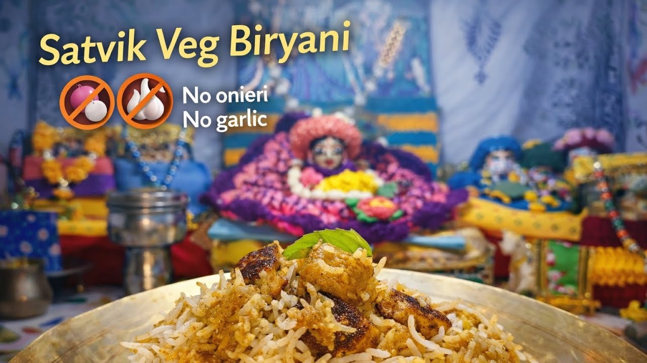Satvik Veg Biryani Without Onion Garlic | यह बिरयानी अलग क्यों है? #bhogforkrishna #vegbiryani 