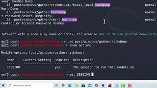 6  Post Exploitation Modules