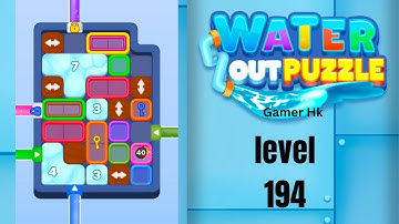 Water out puzzle level 194 Walkthrough Solution 