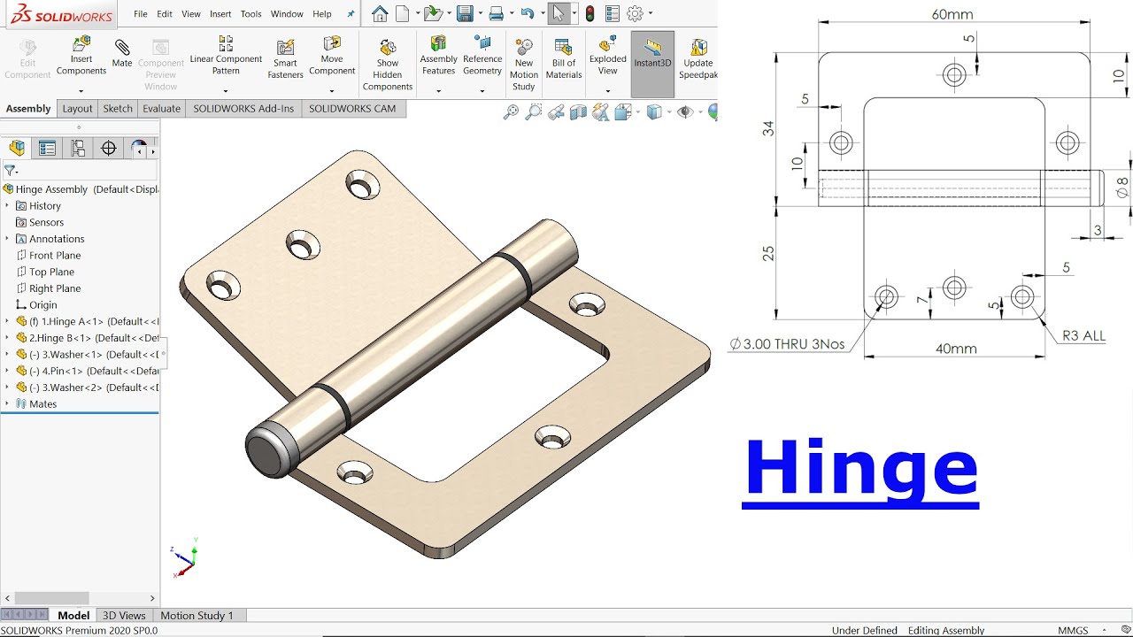 hinge solidworks model download