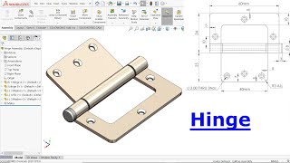 Design & Assembly of Hinge in SolidWorks