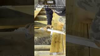 specialized aluminum decking alignment tool to tighten gaps between pressure-treated lumber boards