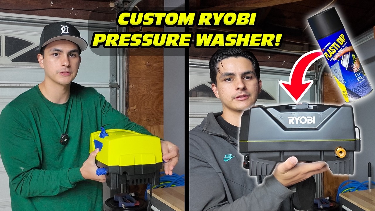 Покраска моей мойки высокого давления Ryobi из баллончика!